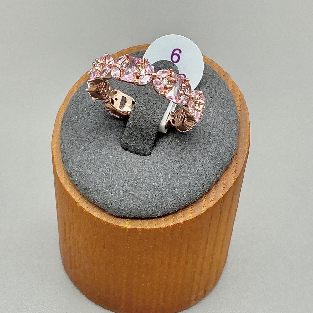 Bomb Party Irresistible Dream Ring Women Pink Rose Quartz Cubic Zirconia Size 9